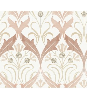 AC9175 - Pine Cone Ribbon Wallpaper-Arts and Crafts