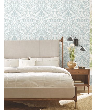 AC9192 - Lockwood Damask Wallpaper-Arts and Crafts