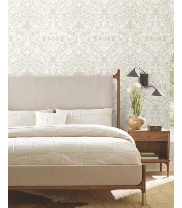 AC9194 - Lockwood Damask Wallpaper-Arts and Crafts