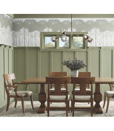 AC9221D - Oakwood Grove Wallpaper Border -Arts and Crafts