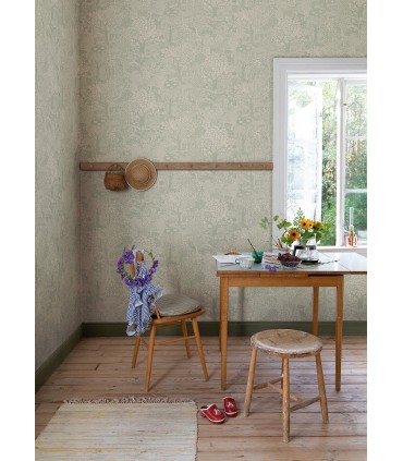 4111-63004 - Bygga Bo Seafoam Woodland Village Wallpaper by A Street