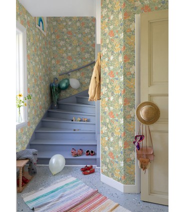 4111-63018 -Midsommar Light Sage Floral Medley Wallpaper by A Street