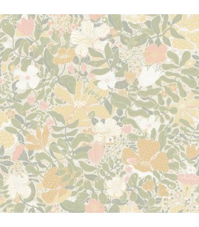 4111-63019 -Midsommar Light Pastel Floral Medley Wallpaper by A Street