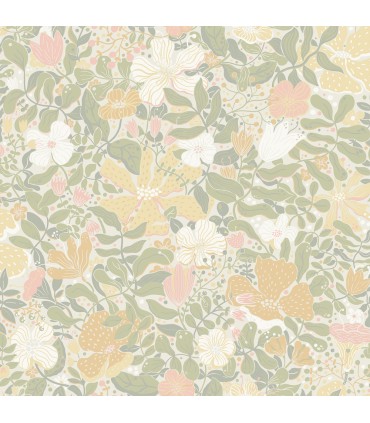 4111-63019 -Midsommar Light Pastel Floral Medley Wallpaper by A Street