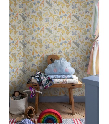 4111-63023 - Flyga Gold Butterfly Bonanza Wallpaper by A Street