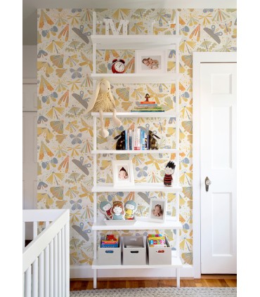 4111-63023 - Flyga Gold Butterfly Bonanza Wallpaper by A Street