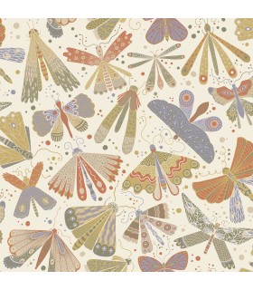 4111-63024 - Flyga Moss Butterfly Bonanza Wallpaper by A Street