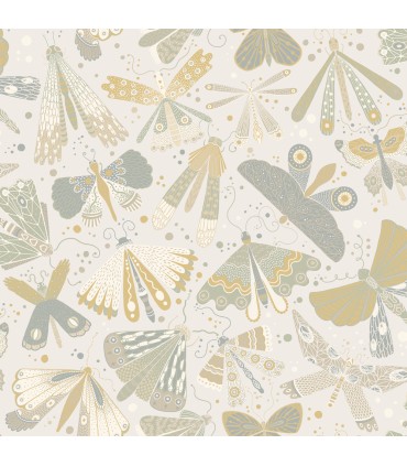 4111-63025 - Flyga Light Blue Butterfly Bonanza Wallpaper by A Street
