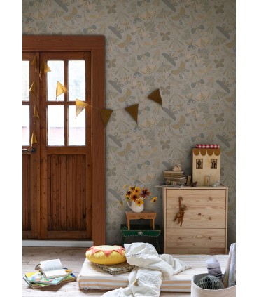 4111-63025 - Flyga Light Blue Butterfly Bonanza Wallpaper by A Street