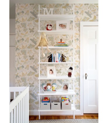 4111-63025 - Flyga Light Blue Butterfly Bonanza Wallpaper by A Street