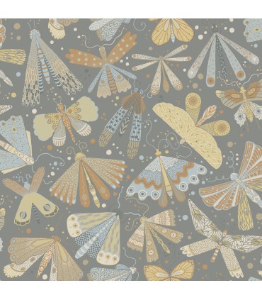 4111-63026 - Flyga Apricot Butterfly Bonanza Wallpaper by A Street