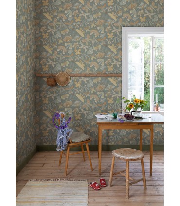 4111-63026 - Flyga Apricot Butterfly Bonanza Wallpaper by A Street