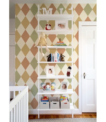 4111-63027 - Kalas Mustard Diamond Wallpaper by A Street