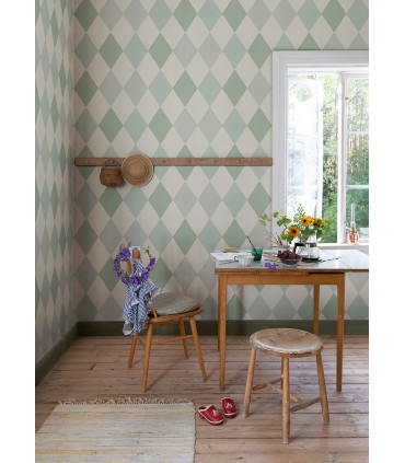 4111-63030 - Kalas Light Blue Diamond Wallpaper by A Street