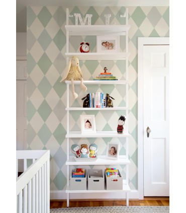 4111-63030 - Kalas Light Blue Diamond Wallpaper by A Street