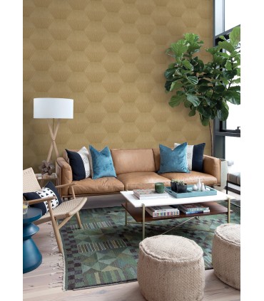 4082-382044 - Lehnmann Gold Geo Wallpaper by Advantage