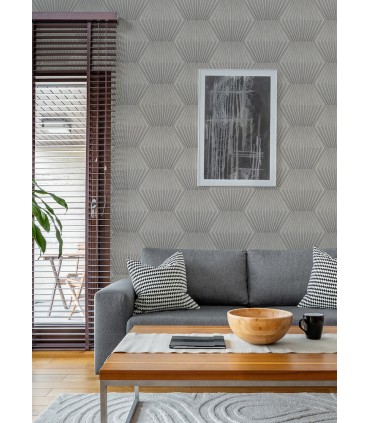4082-382043 - Lehnmann Taupe Geo Wallpaper by Advantage