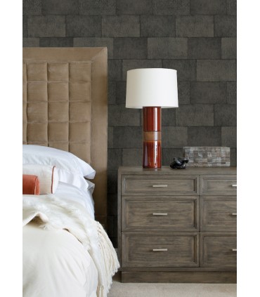 4082-382016 - Lyell Charcoal Stone Wallpaper by Advantage
