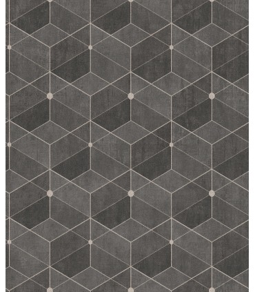 4082-382024 -Muir Chocolate Geo Wallpaper by Advantage