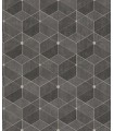 4082-382024 -Muir Chocolate Geo Wallpaper by Advantage