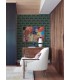 4082-382023 -Muir Teal Geo Wallpaper by Advantage