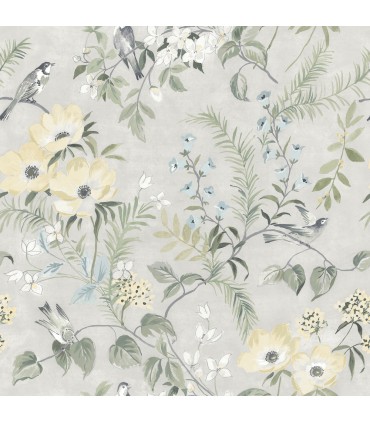 4072-70001 - Frederique Grey Bloom Wallpaper by Chesapeake