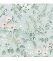 4072-70005 - Frederique Mint Bloom Wallpaper by Chesapeake