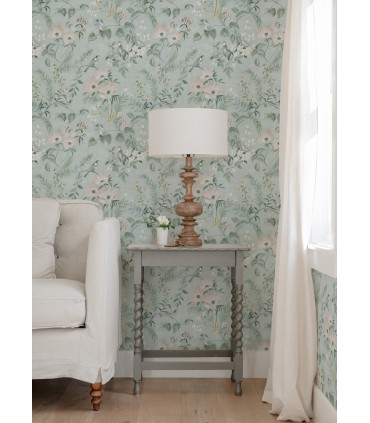 4072-70005 - Frederique Mint Bloom Wallpaper by Chesapeake