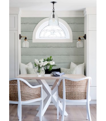 4072-70013 - Morgan Seafoam Distressed Wood Wallpaper by Chesapeake