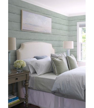 4072-70013 - Morgan Seafoam Distressed Wood Wallpaper by Chesapeake