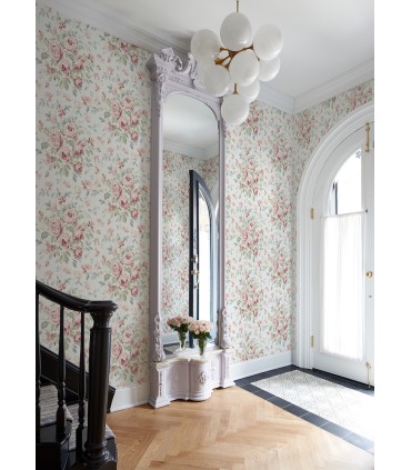 4072-70023 - Manon Rasberry Rose Stitch Wallpaper by Chesapeake