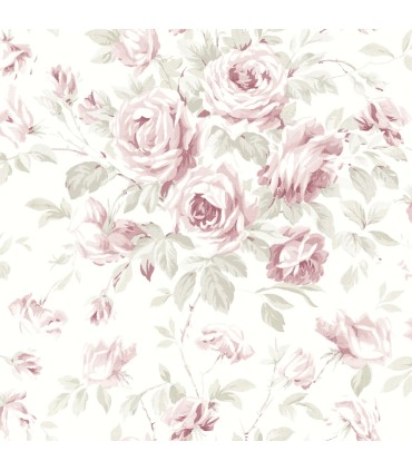 4072-70024 - Manon Pink Rose Stitch Wallpaper by Chesapeake