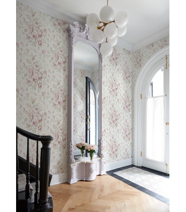 4072-70024 - Manon Pink Rose Stitch Wallpaper by Chesapeake