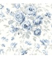 4072-70025 - Manon Blue Rose Stitch Wallpaper by Chesapeake