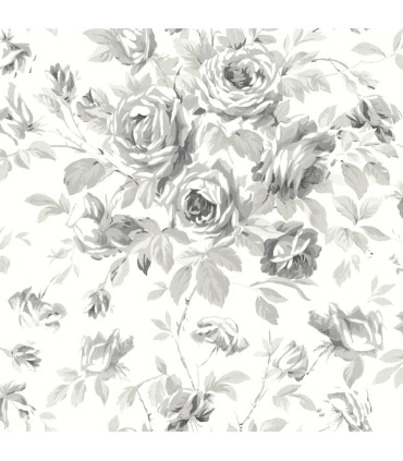 4072-70026 - Manon Charcoal Rose Stitch Wallpaper by Chesapeake
