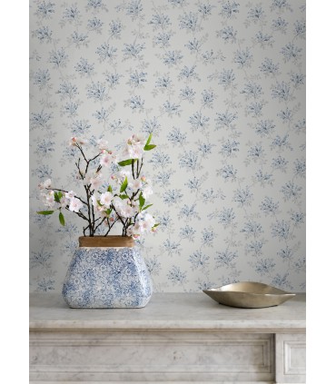 4072-70039 - Sofiane Blue Botanical Trail Wallpaper by Chesapeake