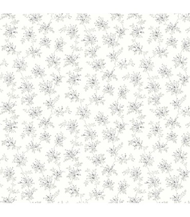 4072-70040 - Sofiane Grey Botanical Trail Wallpaper by Chesapeake