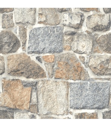 4072-70041 - Axelle Rust Stone Wallpaper by Chesapeake