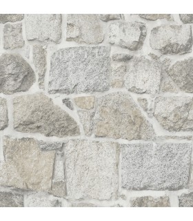 4072-70042 - Axelle Light Grey Stone Wallpaper by Chesapeake