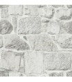 4072-70043 - Axelle White Stone Wallpaper by Chesapeake