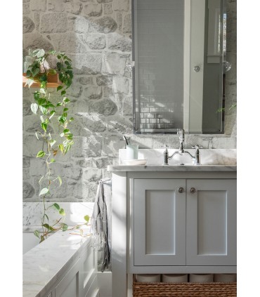 4072-70043 - Axelle White Stone Wallpaper by Chesapeake