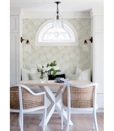 4072-70044 - Faustin Green Floral Wallpaper by Chesapeake