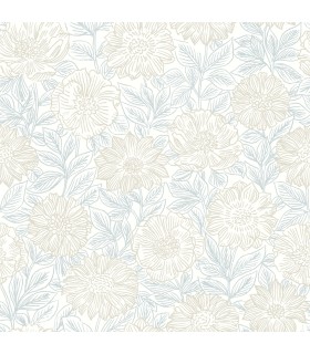 4072-70045 - Faustin Neutral Floral Wallpaper by Chesapeake