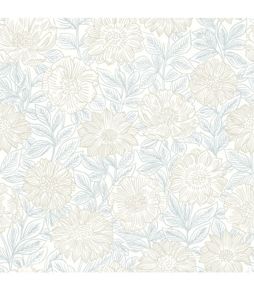 4072-70045 - Faustin Neutral Floral Wallpaper by Chesapeake