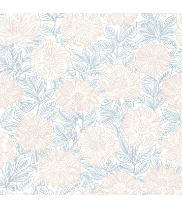 4072-70046 - Faustin Blush Floral Wallpaper by Chesapeake