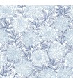 4072-70047 - Faustin Navy Floral Wallpaper by Chesapeake