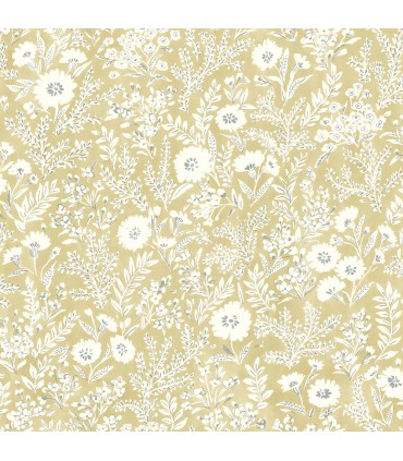 4072-70052 - Agathon Wheat Floral Wallpaper by Chesapeake