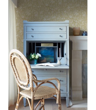 4072-70052 - Agathon Wheat Floral Wallpaper by Chesapeake