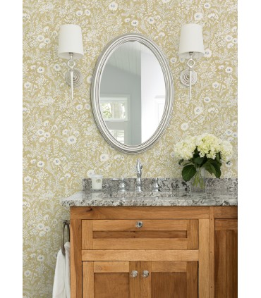4072-70052 - Agathon Wheat Floral Wallpaper by Chesapeake