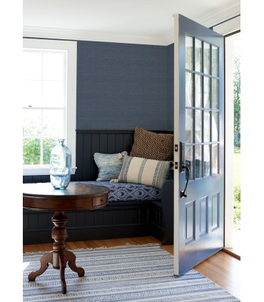 4072-70055 - Balantine Navy Weave Wallpaper by Chesapeake